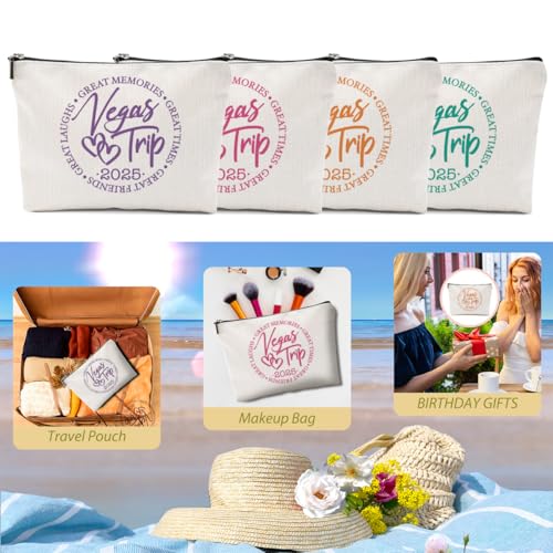 1 Pcs 3 Pcs 4 Pcs Makeup Bag, Girls Trip Gifts Favors Girls Weekend Gifts, Friendship Gifts for Women Bestie Bride