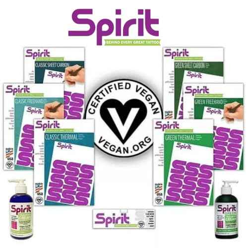 Spirit¢ç Tattoo XL Clear Carrier, 8 5/8 Inch x 28 Inch Long - Sized to use with Spirit¢ç Classic Thermal Roll Tattoo Stencil, Certified Vegan, Proudly Made in the USA