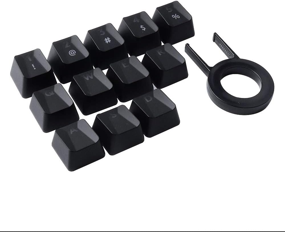 10Keys Corsair FPS Red Backlit Keycaps Replacement for Cherry Key Switches Gaming Keyboards(QWERDF+WASD)