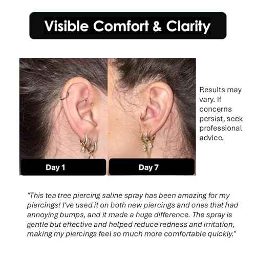 Wacan Advanced Tea Tree Piercing Spray, Saline Aftercare Piercing Cleaner for Bumps & Irritation, Alcohol-Free pH-Balanced, Safe for Ears Nose Belly