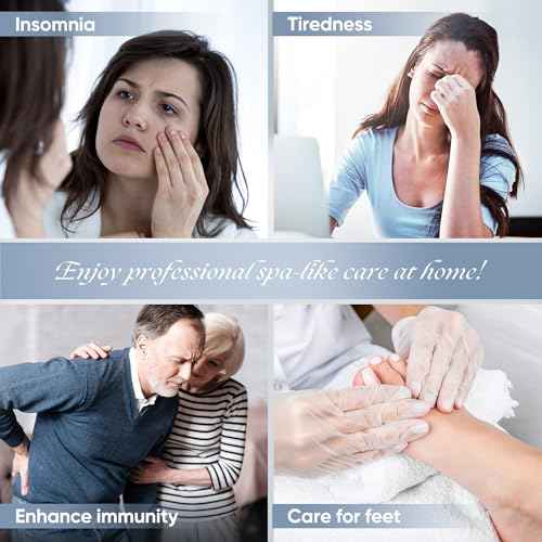 Ionic Foot Bath Detox Machine, Premium Ion Foot Spa for Home Use, Includes 3 Sea Salts (Original/Rose/Lavender), Basin, 2 Ion Arrays & Accessories, Perfect for Parents/Seniors/Partner/Self