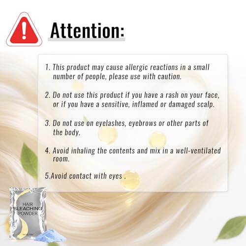 Hair Bleach Powder,High Performance Up to 8 Levels of Lift for Hair Highlights & Lightening(45g/1.59oz)