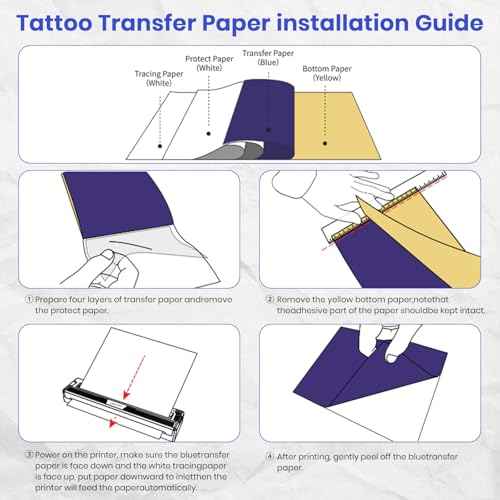 Tattoo Stencil Printer Machine for Tattoo Artists&Beginners,Newly Upgraded,with 3pcs Tattoo Transfer Paper,Compatible with Phone/Pc&Pad,Portable Thermal Inkless Bluetooth Wireless Printer