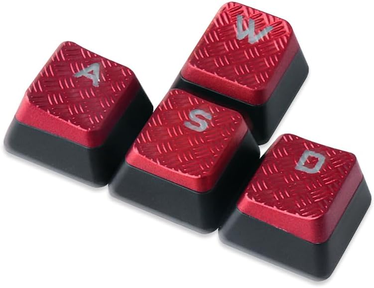 10Keys Corsair FPS Red Backlit Keycaps Replacement for Cherry Key Switches Gaming Keyboards(QWERDF+WASD)
