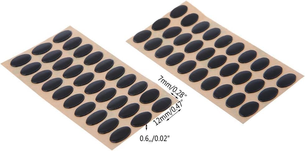 60Pcs Black Mouse Feet Sticker Skates Pads Replacement Feet for M215 / M310 / M325 Mouse Pads and Wrist Rests Mouse Pads and Wrist RestsDesk Accessories and Workspace Organizers