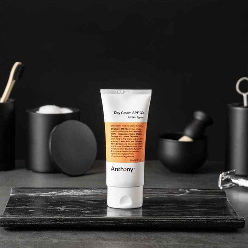 Anthony Day Cream SPF 30, 3 Fl Oz, Contains Squalane, Glycerin, Soy and Vitamin E, Hydrates, Nourishes, and Sunscreen Provides Broad Spectrum Protection To Skin (Pack Of 3)