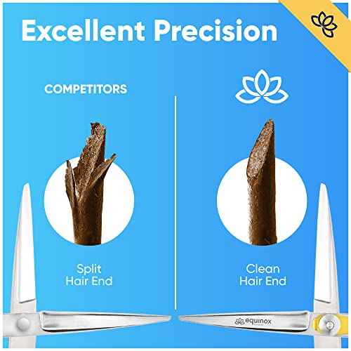 Equinox Professional Razor Edge Series Barber Hair Cutting Scissors - Japanese Stainless Steel Salon Scissors - 6.5¡± Overall Length - Fine Adjustment Tension Screw - Premium Shears for Hair Cutting