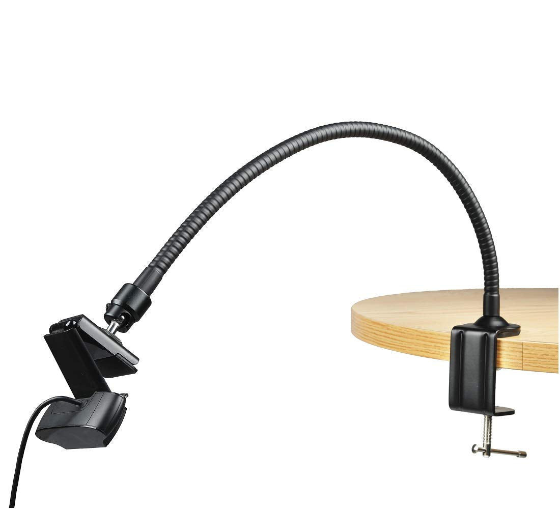 25 inch Flexible Jaw Arm Clamp Mount Holder Stand Compatible with Logitech Webcam C920s C925e C922 C930 C615 Brio StreamCam