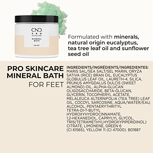 CND Pro Skincare for Feet, Mineral Bath, Exfoliating Sea Salt Scrub, Advanced Callus Remover, & Intense Hydration Treatment | Vegan, Natural Origin Formula