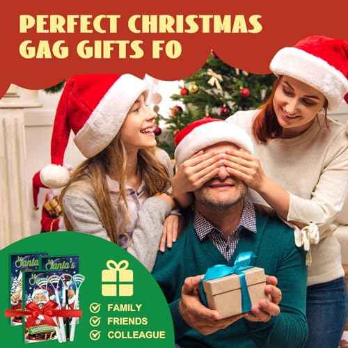 Honoson 12 Pieces Tongue Scraper for Adults Christmas Stocking Stuffers for Men Women Gifts Tongue Cleaner with Santa Box Gifts for Christmas Men Women Dad