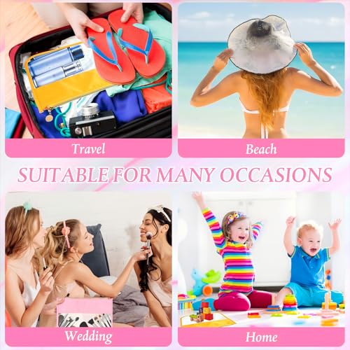 12 Pieces Clear Zipper Pouch for Travel Nylon Makeup Bag Waterproof Snack Stuff Pouches Cute Purse Cosmetic Bags for Women Girls Gifts