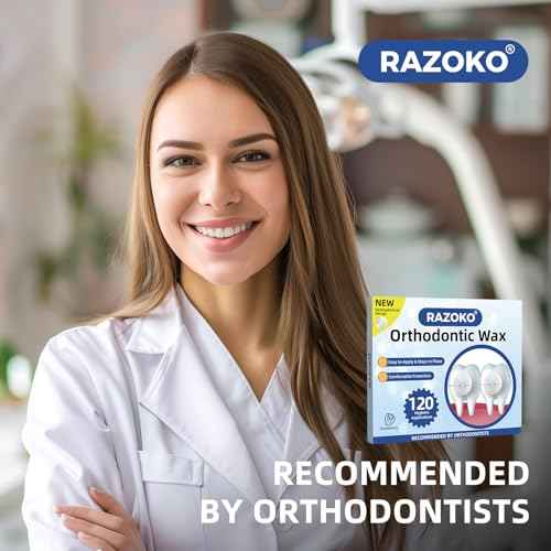 RAZOKO Orthodontic Wax for Braces Wax Dots 120 Individual Hygienic Packaging Dental Wax