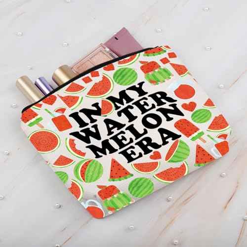 BDPWSS Watermelon Makeup Bag Watermelon Lover Gift In My Watermelon Era Watermelon Party Favor Bags For Family Friend (Era watermelon bag)