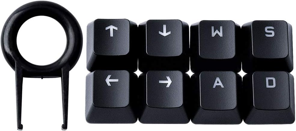 10Keys Corsair FPS Red Backlit Keycaps Replacement for Cherry Key Switches Gaming Keyboards(QWERDF+WASD)