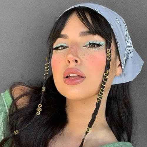 26pcs Gold Hair Accessories for Women Loc Hair Jewelry for Braids Metal Dreadlock Beads Set Snake Hair Clips Decoration Gold