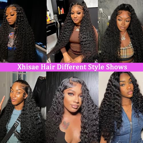 22 Inch Deep Wave Lace Front Wigs Human Hair 200 Density 13x6 HD Transparent Lace Front Wigs Human Hair Pre Plcked Curly Human Hair Wig for Women Deep Wave Frontal Wigs Human Hair