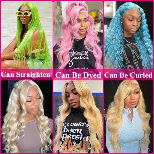 613 Body Wave Lace Front Wigs Human Hair 28 Inch 250% Density 13X4 Lace Front Wigs Human Hair For Black Women Glueless Wigs Lace Frontal Wigs