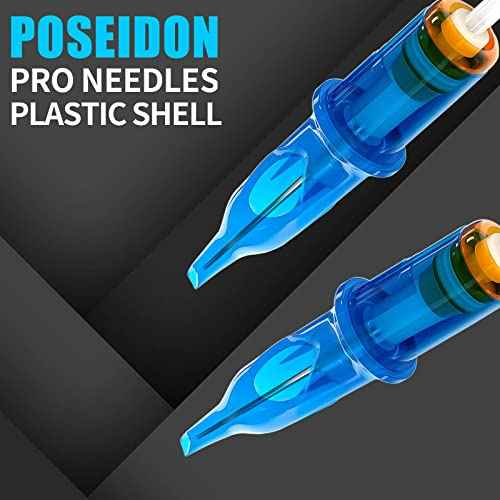 Tattoo Kit - POSEIDON Tattoo Pen Kit with Power Supply and foot Pedal,Rotary Tattoo Machine Kit Professional Complete with 20PCS Tattoo Cartridge Needles and 20 Pcs Tattoo inks for Beginner£¨PTK033£©