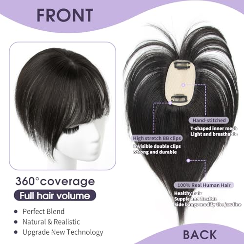 14 Inch Hair Topper for Women with Thinning Hair, Lightweight & Add Volume Hairpiece for White HairRoots Cover, Changing Hairstyle, Trendy and Comfortable Design