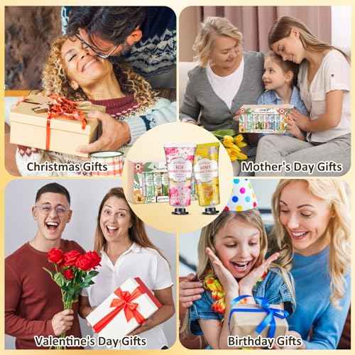 8 Pack Hand Cream Gifts Set for Women, Mini Hand Lotion Travel Size for Dry Cracked Hands, Bulk Hand Cream for Stocking Stuffer, Bridal Shower Favors, Birthday Gifts, Christmas Gifts for Women