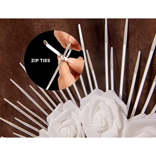 Fantherin Halo Crown with Roses Womens Mexican Flower Goddess Rose Spiked Sun Headpiece for Cosplay Halloween Costume