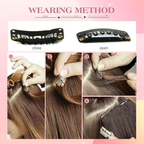 Royaomis Clip in Hair Extensions Real Human Hair, 16inch 120g 7pcs Human Hair Clip in Extensions for Women, Remy Red Hair Extensions Clip Ins, Soft & Natural Human Hair Extensions£¨16-#M30_33£©