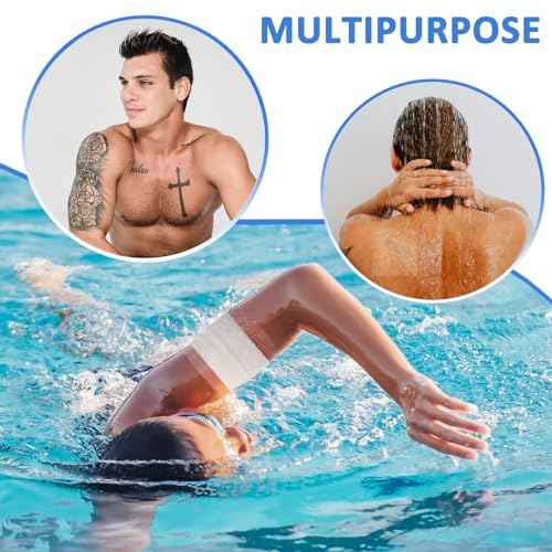 20 Rolls Tattoo Aftercare Bandage Warp Waterproof (2", 4",6",8",10" Wide) Second Skin Tattoo Cover Up Tape Tattoo Healing Wrap Tattoo Supplies for Swimming, Shower, Wound Initial Healing