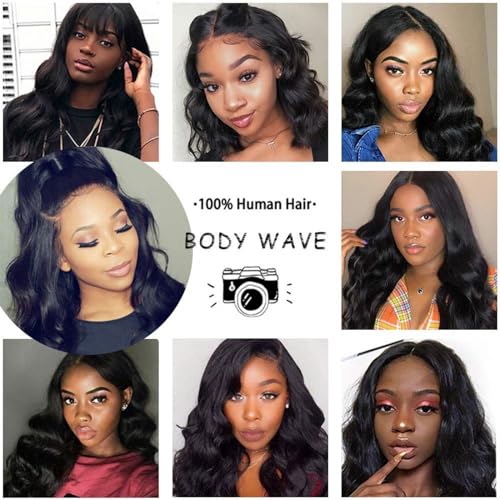 4x4 Lace Front Wigs Human Hair Pre Plucked with Baby Hair 150% Density 22 Inch Body Wave Brazilian Virgin Frontal Human Hair Wigs 4x4 Glueless HD Lace Closure Wig Human Hair for Women