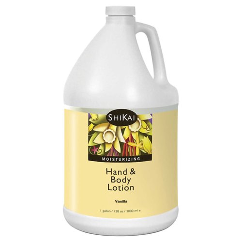ShiKai Hand & Body Lotion (Vanilla, 1 gallon) | Daily Moisturizing Skincare for Dry and Cracked Hands | With Aloe Vera & Vitamin E