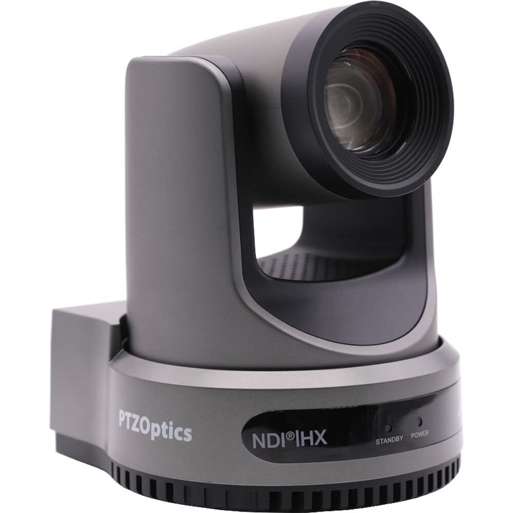 2 x PTZOptics Move 4K SDI/HDMI/USB/IP PTZ Camera with 20x Optical Zoom (Gray) (PT20X-4K-GY-G3) + Cleaning Kit and Color Wire Ties Bundle