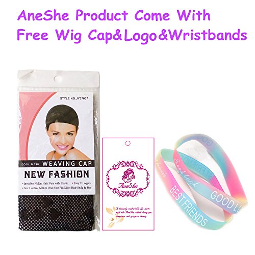 ANESHE Anime Cosplay Wigs Red and Black for Women Long Curly Hair Lolita Style Wigs (Red+Black)