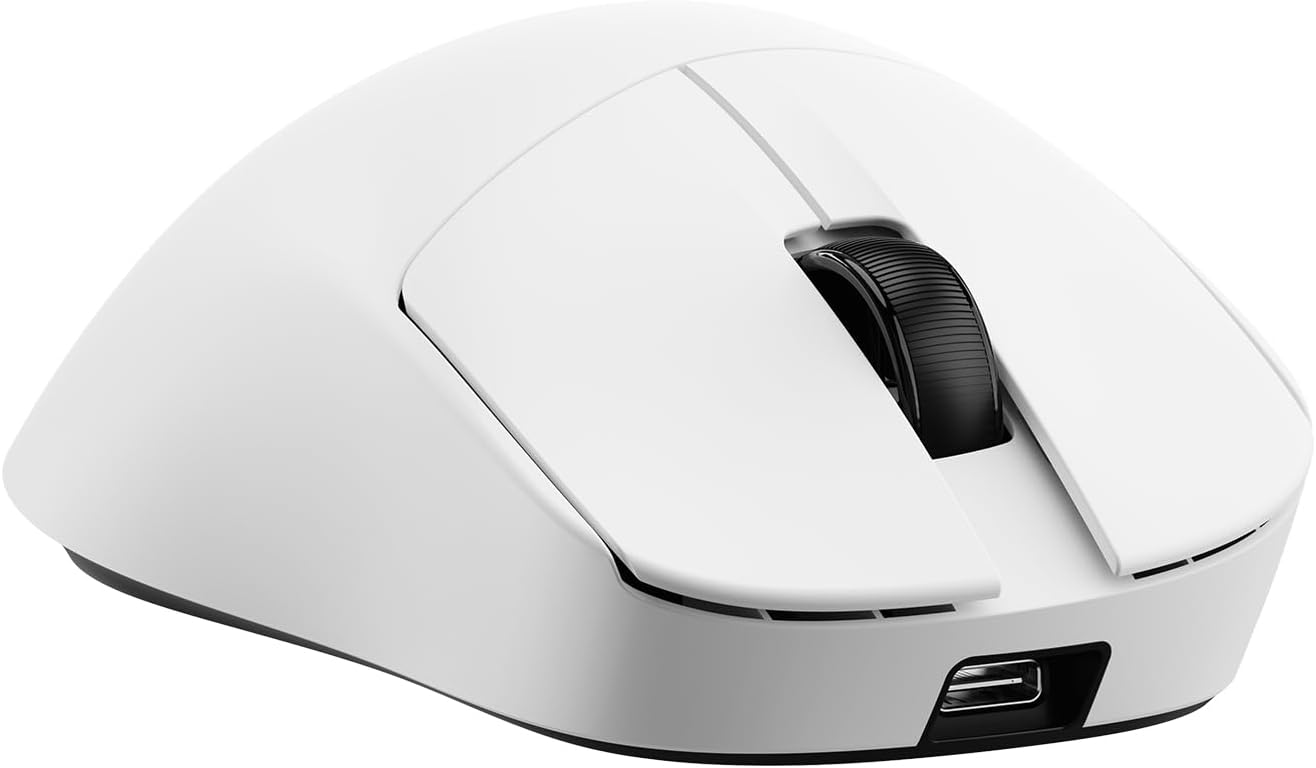 AJ159P MC Triple Mode (2.4G/Wired/Bluetooth 5.2) Gaming Mouse, 12000 DPI, 56g Ultra-Light, Magnetic RGB Charging Dock, Programmable 6 Buttons, Ergonomic Design for Computer Laptop PC, Black
