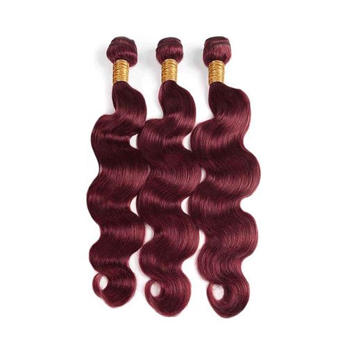 Giginger Bundles Human Hair Burgundy 99J Body Wave Human Hair Bundles 22 24 26 inch Wine Red Unprocessed Quick Weave Soft Sewn In Hair Extensions for Black Women