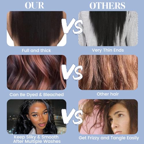 Human Hair Bundles with Closure Body Wave (18 20 22+16) 100% Unprocessed Brazilian Virgin Human Hair Weave Extensions 3 Bundles with 4x4 HD Transparent Lace Clsoure