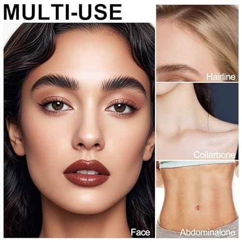 Erinde Cool Toned Contour, Natural Cream Contour with Brush, Blendable & Smooth Matte Bronzer, Waterproof & Long Lasting Face Shaping Contouring Makeup, Travel Size, 02 Gray Brown