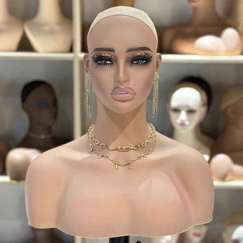 Mannequin Head with Shoulders Wig Display Head European and American Fashion Woman Manikin Heads (DE 487 HY)