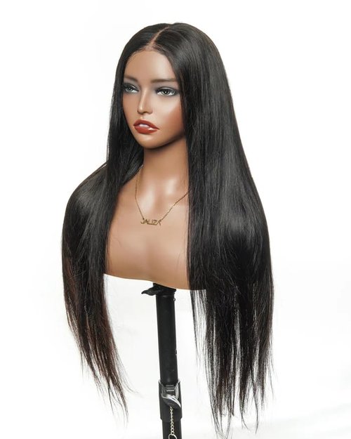 JALIZA 24" Pre Bleached Glueless Wig on Clearance - 100% Virgin Human Hair HD Lace Straight Wear-to-Go