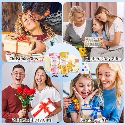32 Pack Hand Cream Gift for Women, Bulk Hand Lotion Travel Size for Dry Cracked Hands, Mini Moisturizing Hand Cream for Christmas Gifts, Mom Gifts, Stocking Stuffers and Bridal Shower Favors