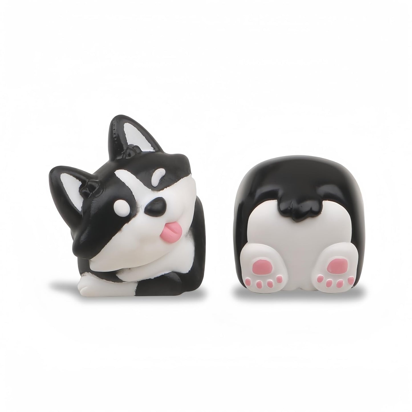 ZMX Artisan Keycap,Cute Dog Keycaps Custom Keyboard Keycaps Kawaii Cartoon Resin Key Cap for Cherry MX Switches Mechanical Gaming Keyboard Personalized Novelty Anime Replacement R4 Keycap (Black-Dog)