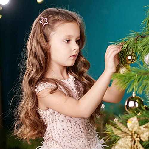 30 Pcs Star Clips Hair For Girls Non-Slip Hair Clips Star Hair Accessories Hairpins Cute Colorful Snap Clips Lovely Metal Hair Barrettes Kawaii Hair Clips For Girls Kids Toddlers Women (paint)