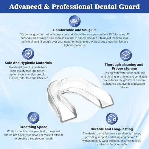 Mouth Guard for Grinding Teeth at Night, Night Guards for Teeth Grinding, Dental Night Guards for Sleep, Comfortable Grinding Guard for Adults with 12 Cleaning Tablets