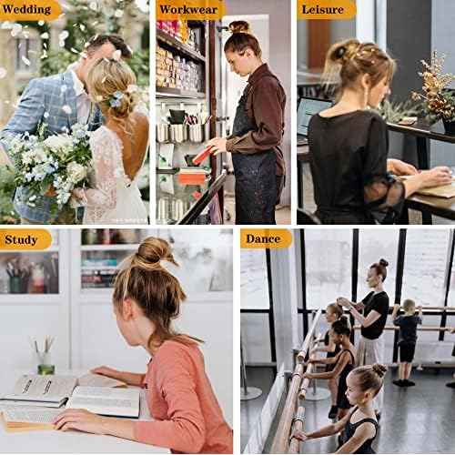 U Shaped Hair Pins, 200 Count Buns Waved Hair Pins for Updos with Box for Women Lady Girls Bobby Pins French Historical Hair Styling Pins Hair Accessories (Brown, 2.4 Inch)