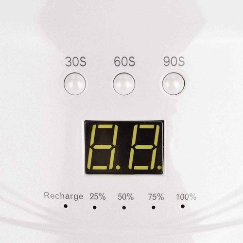 48W Cordless Rechargeable Nail Lamp, Dual Source LED Bulbs, Smart Handle Design, 28pcs strategically Placed Bulbs, Suitable for Fingernails and Toenails (US)