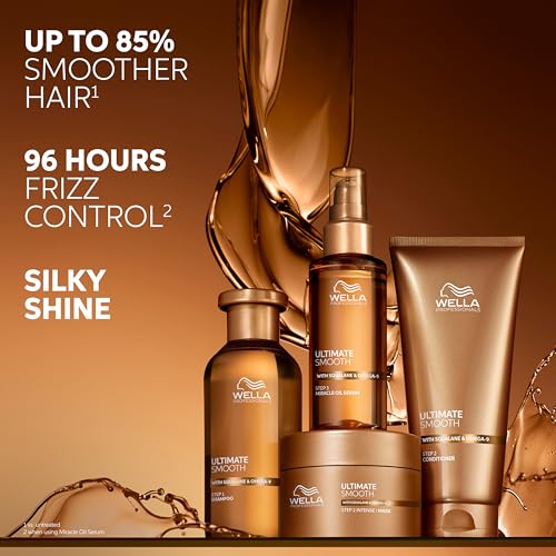 Wella Professionals ULTIMATE SMOOTH Intense Mask with Deep Nourishment | Treatment for Dry, Frizzy Hair | Smooths & Adds a Silky Shine | With Squalane & Omega 9 | Color Safe