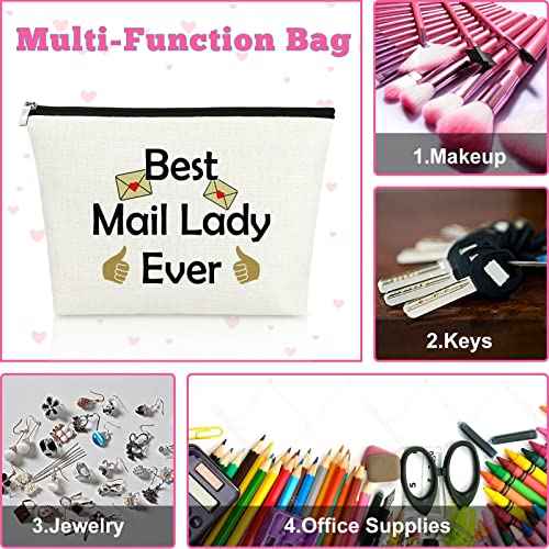 Mail Carrier Makeup Bag - Birthday and Thank You Gift for Mail Lady, Postal Worker, Mailwomen - Cosmetic Bag for Women Appreciation, Christmas, Retirement