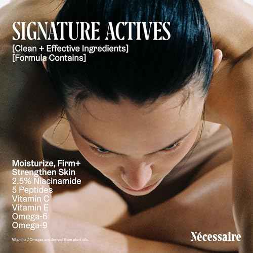 N?cessaire The Body Lotion Eucalyptus ? Multi-Peptide Body Moisturizer for Women + Men ? Non-Comedogenic Body Lotion with Niacinamide ? 450ml/15.2 fl oz