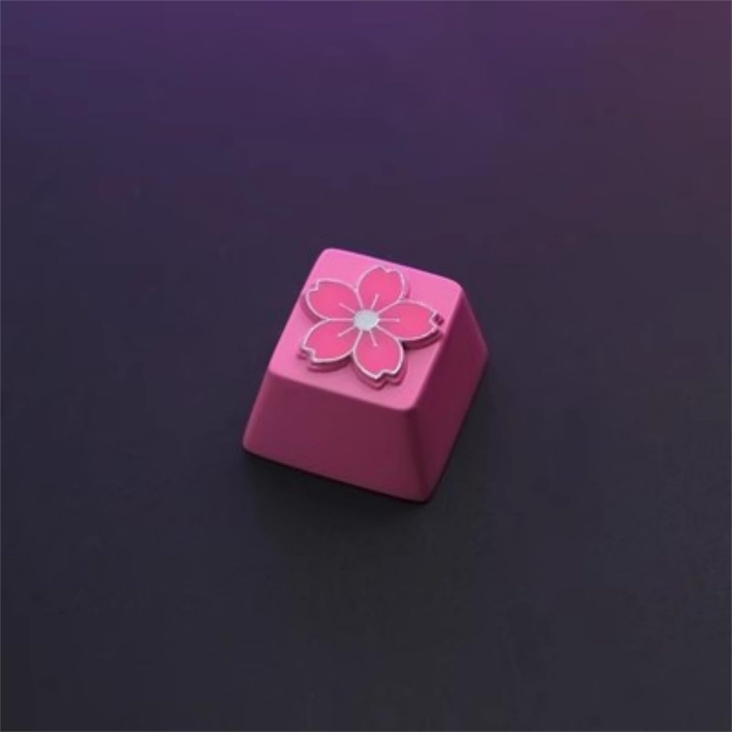 ZMX Custom ESC Keycaps,Artisan Aluminum Alloy Metal Keycaps for RGB Gaming Keyboard Backlight Personalized Keycaps for Cherry MX Switch Mechanical Keyboard R4 Height DIY Keycaps (Pink Cherry Blossom)