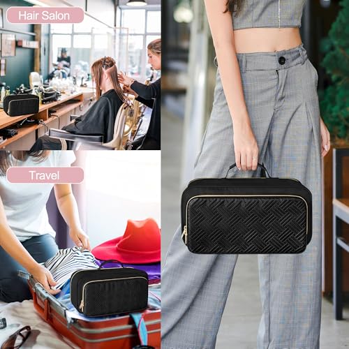 Fasrom Travel Carrying Case Compatible with Shark Flexstyle Hair Dryer, Hair Tool Organizer Bag Compatible with Dyson Airwrap and Straightener, Black