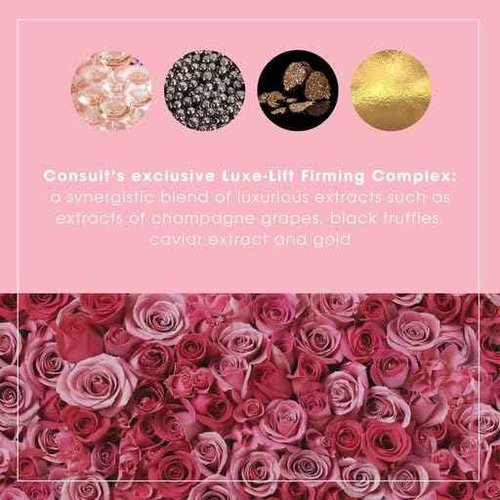 Consult Beaute - Champagne Lift Face Firming Treatment Disc - Firming and Exfoliating Pads - Rejuvenate Sagging Skin - Pre-Soaked Wipes - Disposable - Peptides - Grape Seed Extract - 60 Count (2Pack)
