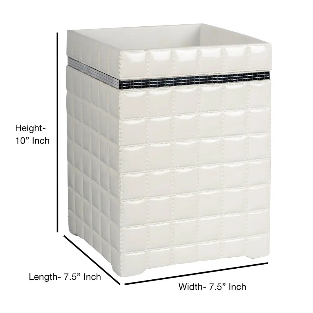 Resin Wastebasket 7QT White
